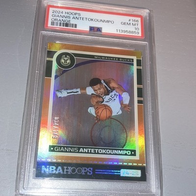 Panini 2024-25 NBA Hoops Giannis Antetokounmpo Orange /149 #166 PSA 10 # match34