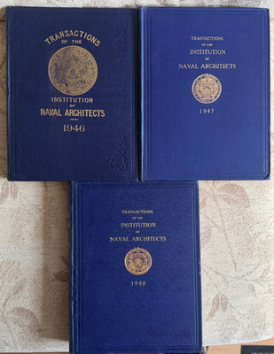 Transactions of The Royal Institution of Naval Architects x3 1946 1947 1948