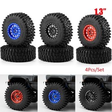 RCBATER Alum 72mm 1.3 Beadlock Wheels and Tires for 1/24 SCX24 1/18 TRX4M RC Car