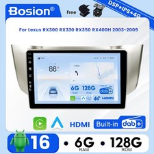 For Lexus RX300 RX330 RX350 RX400H DAB+4G+HDMI Car Radio Android16 GPS Sat Nav