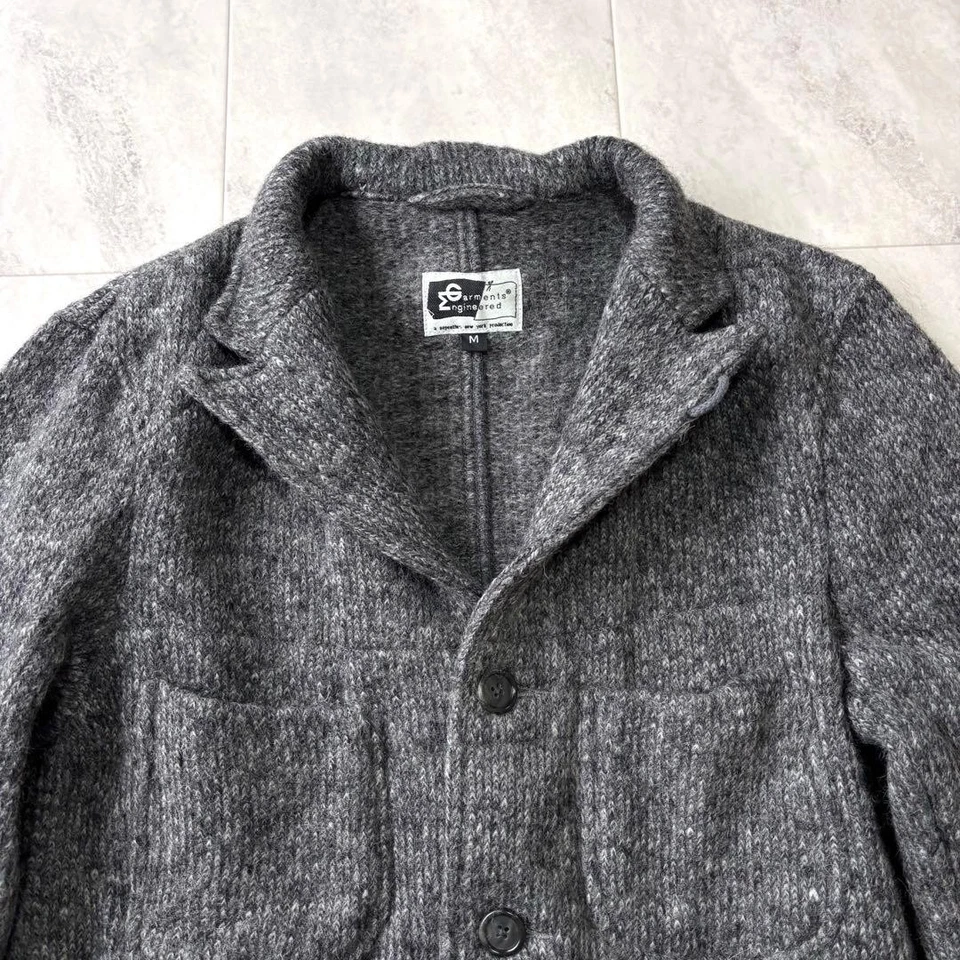 Engineered Garments Melange Mohair Knit Blouson Jacket USA M Gray F/S - Image 2 of 4