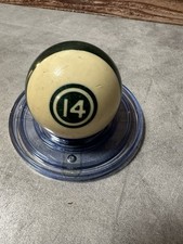 Vintage Striped No. 14 Green Pool Ball Billiard 2 1/4  Replacement Bar Man Cave