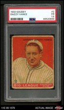 1933 Goudey #2 Dazzy Vance Cardinals HOF PSA 1.5 - FAIR