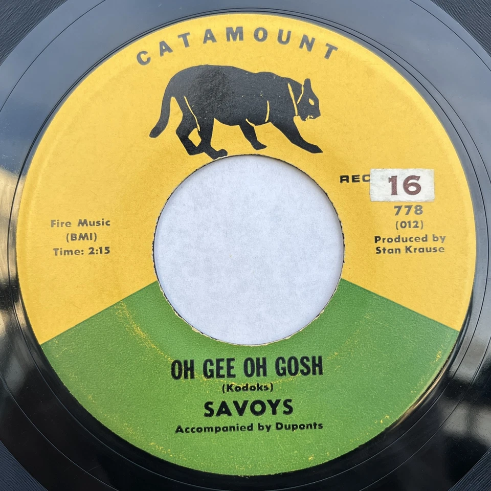 Rock, Pop The Savoys - Visions Of Love / Oh Gee Oh Gosh Catamount - Image 2 of 2