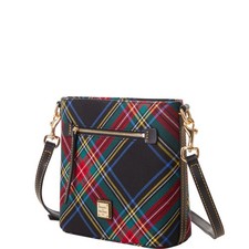Dooney  Bourke Tartan Small Zip Crossbody  Black