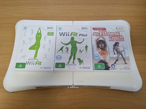 Nintendo Wii Balance Board 3 Games WII Fit Tested Working Free Post