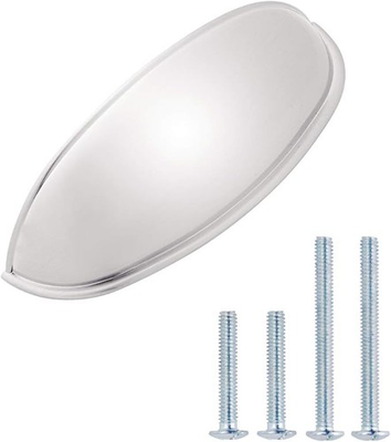 #ad 10 pack Cup Pulls Cabinet Hardware Brushed Satin Nickel Pull Bin Drawer Handle $9.69
