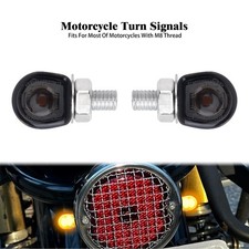 2x Universal Motorcycle Smoke Lens Mini Led Turn Signal Blinker Light Indicator