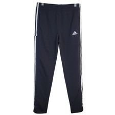 Adidas Black Stripe Kids Track Pants Loose Fit Elastic Waist Sz XL