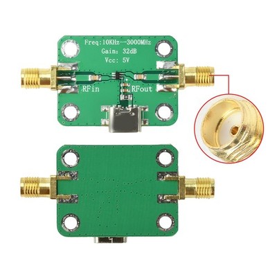 10KHz ~ 3GHz RF Wideband Amplifier module Gain 32dB Low-noise Amplifier LNA