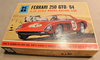 Vintage 1965 K&B Ferrari 250 GTO/64 Model Slot Car 1/24 Nice Box