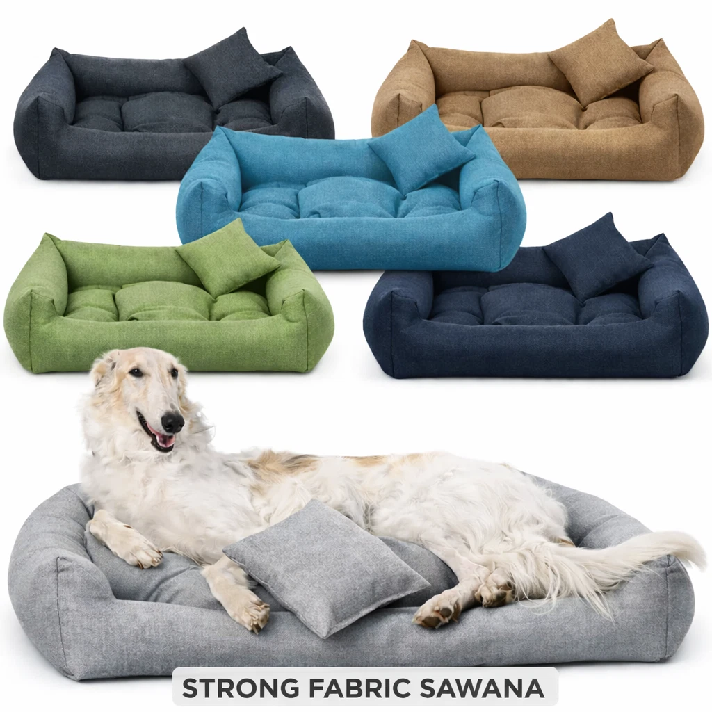 Large Washable Dog Bed Strong Sawana Fabric Personalised Pet Bed S-XXXL
Opens in a new window or tab