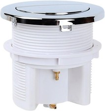 Dual Flush Air Type Pneumatic Push Button for Twin Hose Toilet Chrome Finish