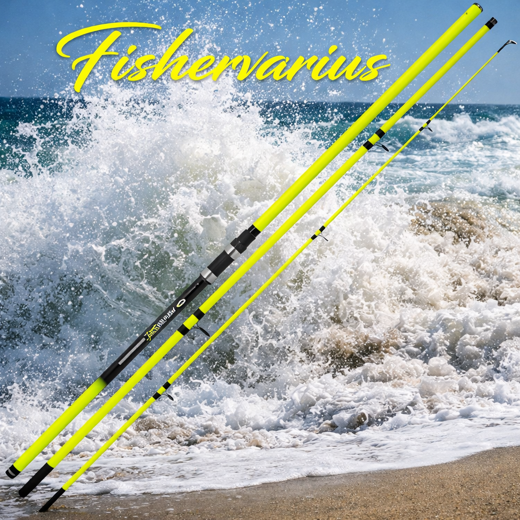 14Ft Power Surf Beachcaster Rod Shore Sea Surf Fishing Rod 3pc 4-7oz CW 14FT