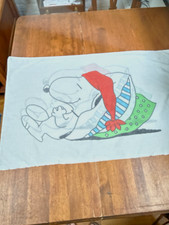 Vintage Peanuts Snoopy Standard Pillowcase White Printed 32 x 20