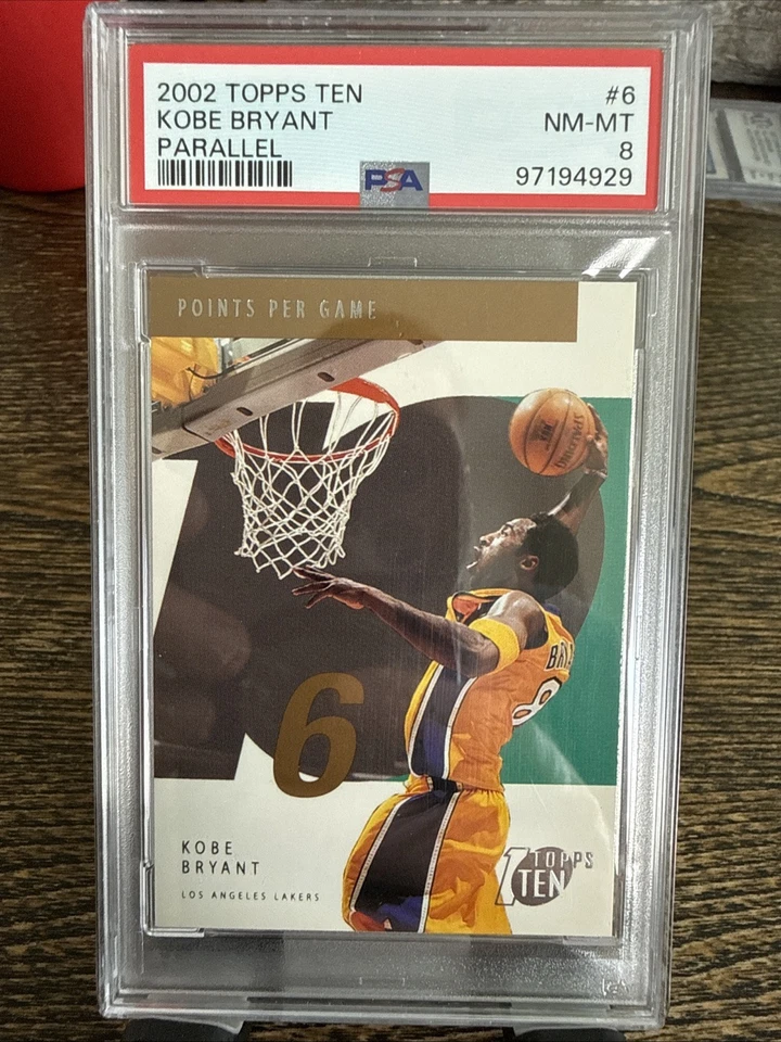 2002 Topps Ten Kobe Bryant Parallel #6 PSA NM-MT 8! Los Angeles Lakers - Image 2 of 4
