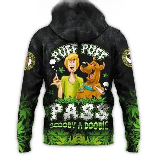 Scooby Doo Scoobie Doobie Puff Puff Pass 3D T-shirt Hoodie