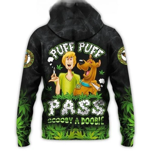 Scooby Doo Scoobie Doobie Puff Puff Pass 3D T-shirt Hoodie