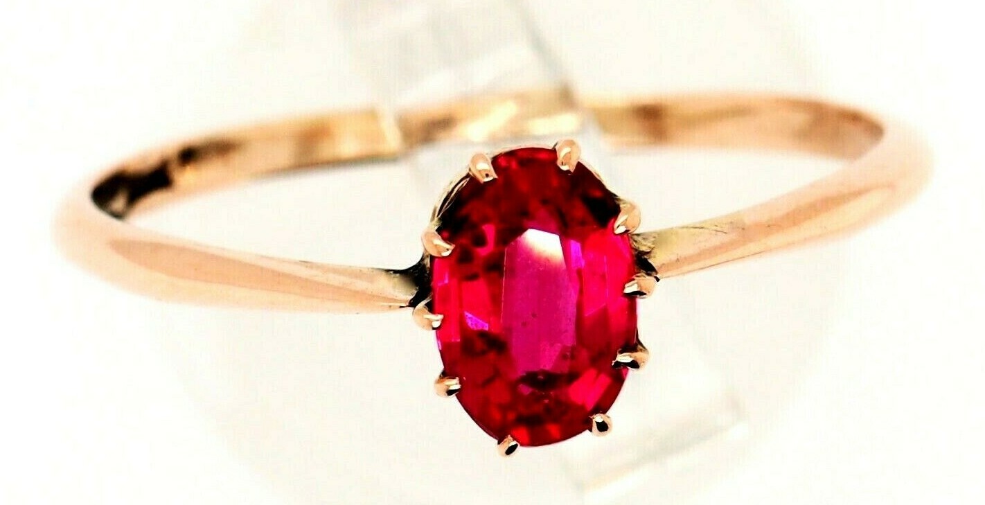 Ruby 9ct Rose Gold Ring - image 9