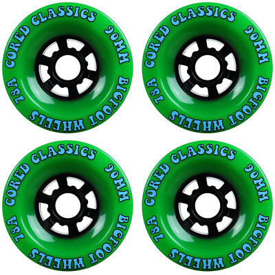 Bigfoot Longboard Wheels 90mm 78a Cored Classics Green (Set of 4)