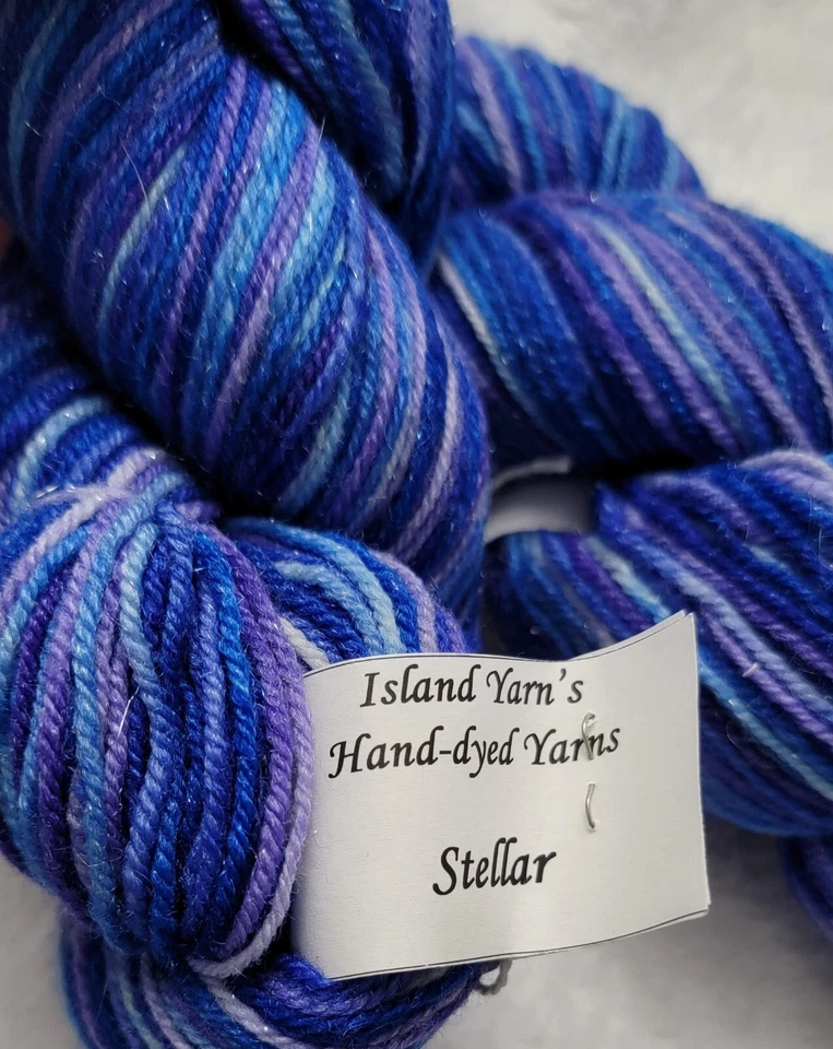 New Lot of 2 Hanks Island Yarn Stellar in Tanzenite 210yds - Image 2 of 4