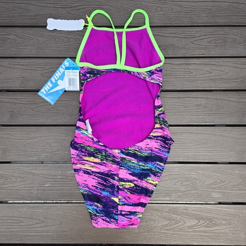 TYR The Finals Youth Girls Sassy No Foil Swimsuit Wingback -Size 24 New - Picture 2 of 4