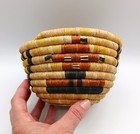 Hopi Basket Kachina Mudhead Clouds Coiled Overstitch Polychrome Second Mesa 7" W — photo 1