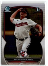 2023 Bowman Draft Chrome Refractors Andrew Walters #BDC-184 RC Cleveland