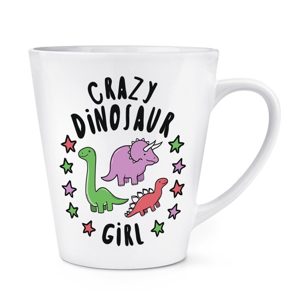VerrüCkte Dinosaurier MäDchen Stars 341Ml Latte Becher Tasse Lustig Tiere T-Rex-image