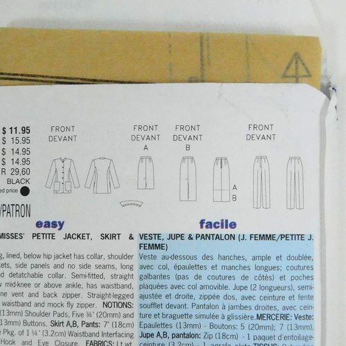 Butterick 5836 Misses Jacket Skirt Pants Sewing Pattern Size 14-18 Uncut Pockets - Picture 6 of 10