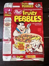 1988 Post Fruity Pebbles  Where  s Dino  Free Poster Inside Promotion