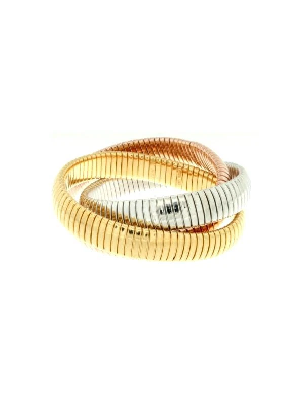 18kt Yellow Gold Flexible Rolling Bracelets