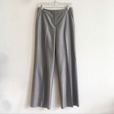 St. John Wide Leg Pants Trousers Metallic Gray Business Workwear Professional 6