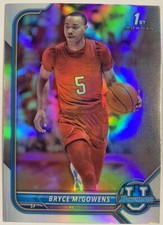 BRYCE MCGOWENS RC 2021-22 1st Bowman University Chrome Refractor # 74 Hornets
