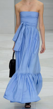 Salvatore Ferragamo Spring 2016 Runway Long Maxi Gown Blue Dress Us 0 2 / It 38