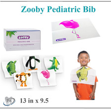 Dental Zooby Bibs, Disposable Waterproof Three Layers Dental Bibs, 13.5 x 9 inch