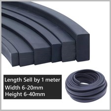 Black Solid NBR Rubber Sealing Strip Square Bar For Cabinet Door Seal Oil-Proof