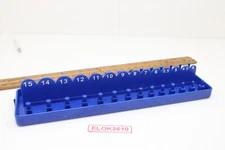 Goliath Industrial Tool ST14M Metric 1/4" Drive 28 Socket Blue Tray Rack Holder