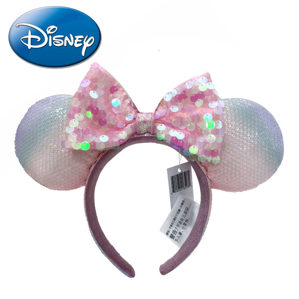 NWOT Tokyo Disney Jewel Tone Rainbow Sequin Mickey Minnie Mouse Ears Headband Tokyo Disney Resort 40th Anniversary Minnie Sequin Rainbow  main image 4