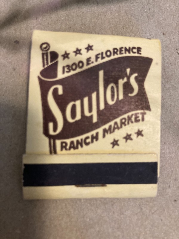 SAYLOR'S Ranch Market (Calif) Vintage Match Book