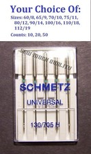 NEEDLES UNIVERSAL 130/705H Kenmore Necchi Pfaff Riccar Singer Simplicity White