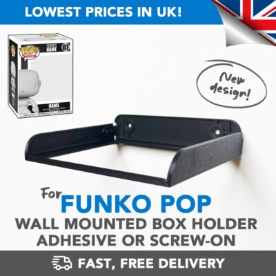 Für Funko Pop - Wandhalterung Display Halter - Anschrauben + selbstklebendes Klebepad gratis