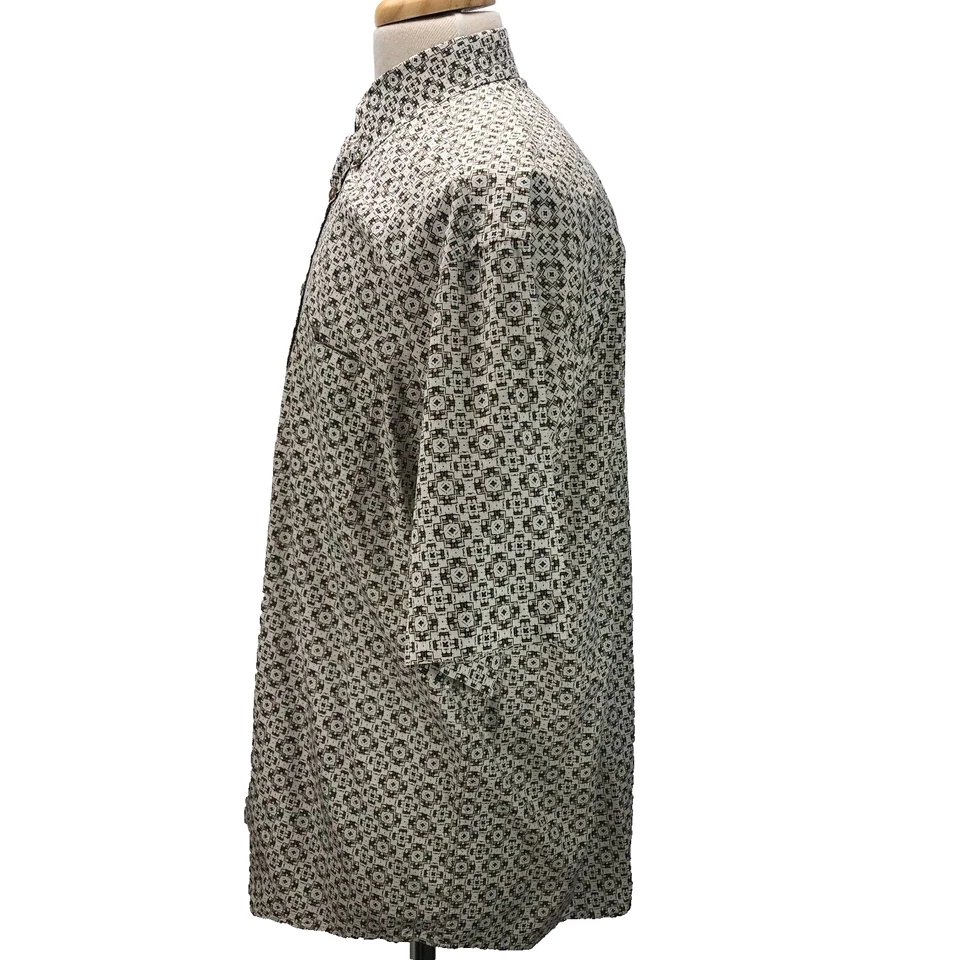 Camisa informal para hombre Crossings L multicolor geométrica abotonada manga corta Foto 3 de 4