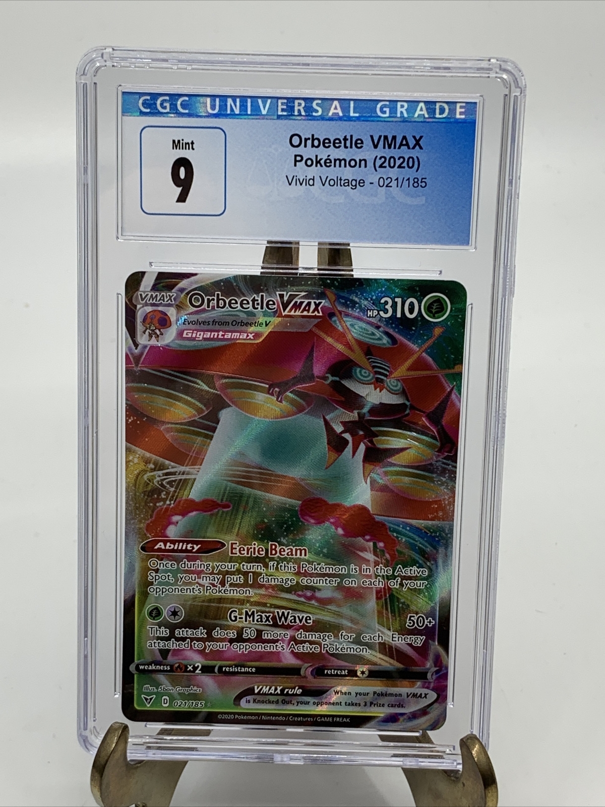 Orbeetle VMAX Vivid Voltage 021/185 CGC Mint 9 Graded Pokemon Card