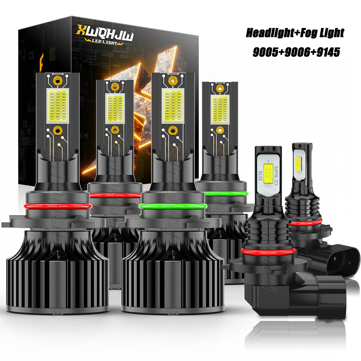 For Toyota Corolla Sedan 4-Door 2005 2006 2007 2008 LED Headlight&Fog Light Bulb