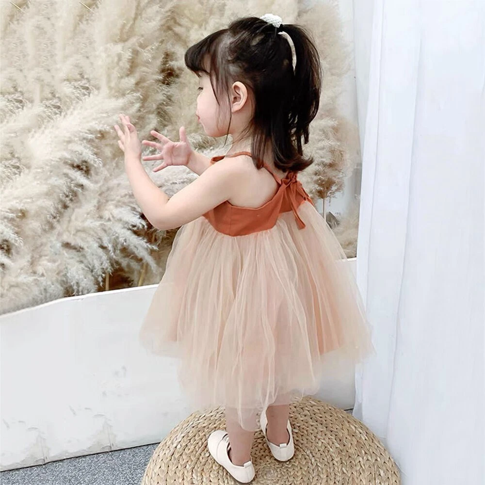 Princess Baby Girl Dress Summer Backless Baby Girls Birthday Dress for 0 3Y Baby