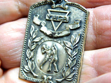 Vintage Silver Toned Metal YMCA Basketball Medal