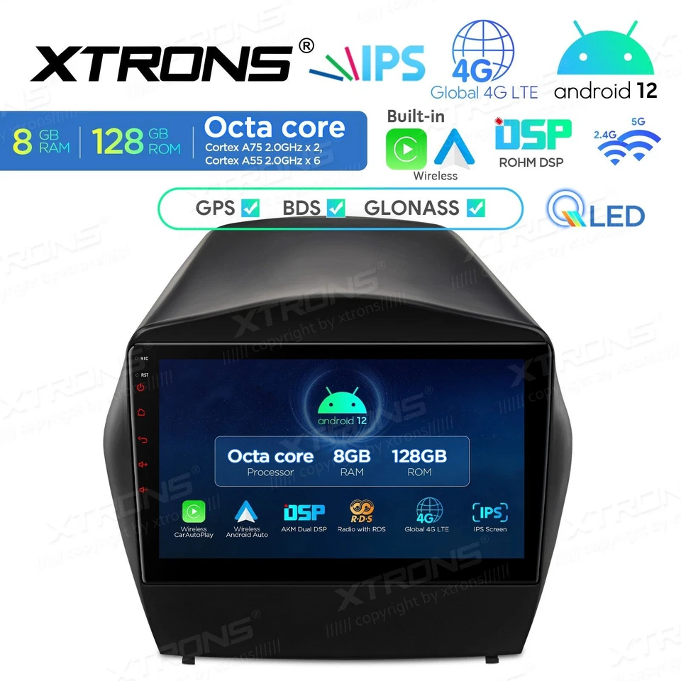 AUTORADIO ANDROID 8/128GB HYUNDAI TUCSON IX 35 2009-2018 STEREO AUTO NAVIGATORE - Immagine 2 di 4