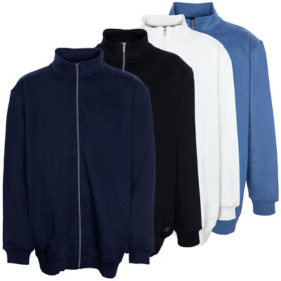 Kitaro Sweatjacke Sweatshirt Herren Basic Stehkragen Plusgröße Blau Grau Schwarz