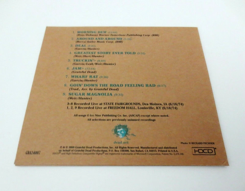 Grateful Dead Road Trips Vol. 2 No. 3 Bonus Disc CD Wall Of Sound 6/16,18/1974 - Image 2 of 4